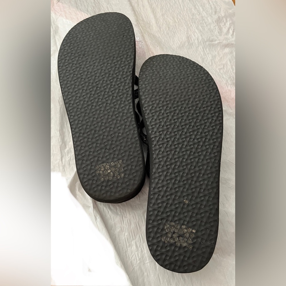 Teva Women's Floral Black and Purple Sandals - Picture 3 of 3